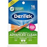 DenTek Easy Brush Interdental Cleaners, Standard Between Teeth Brushes, Plaque Control, Dental Picks for Oral Care, 16 Count (Pack of 1)