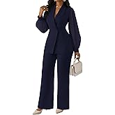 Kafiloe Women's Suits 2 Piece Set Dressy Long Sleeve Blazer Pants Suits Work Office Business Casual Outfits