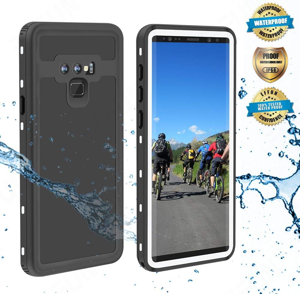 Samsung Galaxy Note 9 Waterproof Case, Effun IP68 Certified Waterproof Shockproof Snowproof Dustproof Full Body Protection Underwater Cover with Built-in Screen Protector for Samsung Galaxy Note 9
