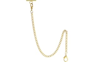 TREEWETO Pocket Watch Vest Chain 14.7 inch (37.5 cm) Silver/Gold