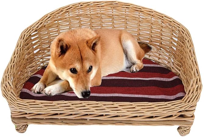square wicker dog basket