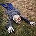 Halloween Haunters Animated Crawling Speaking Groundbreaker Zombie Reaper Prop Decoration - Moving Body, Creepy Moans Howls, Calls Out for Brains - Battery Operated - Haunted House Graveyard Display