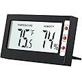 AMIR Indoor Digital Hygrometer Thermometer, Humidity Monitor with Temperature Gauge Humidity Meter,  LCD Screen Multifunctional Hygrometer for Baby, Kids,  Home, Car, Office, Etc. (Mini)