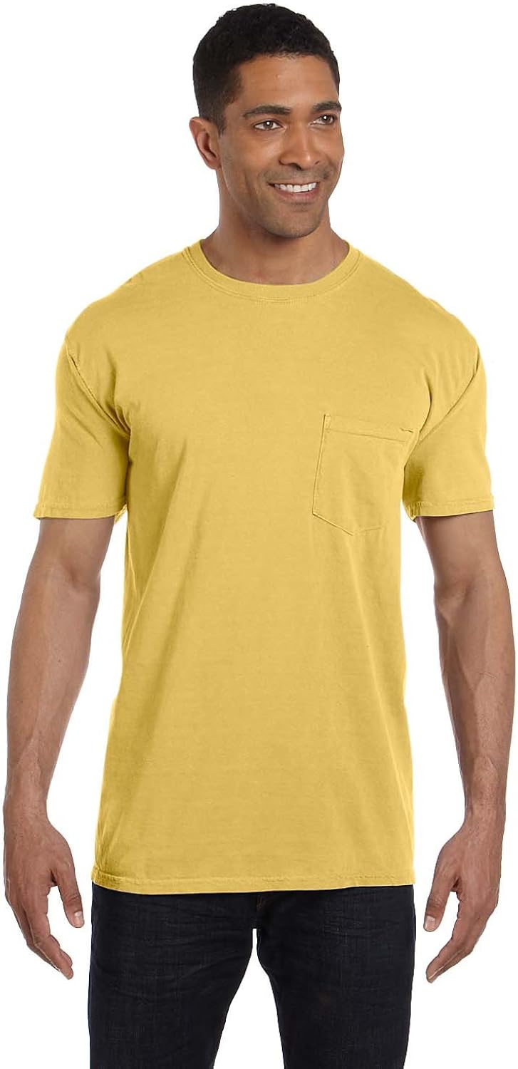 Comfort Colors 6 1 Oz Garment Dyed Pocket T Shirt Amazon Com