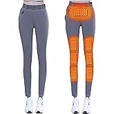 DLLDLGG Heated Pants for Women, Heated Leggings Women, Heated Snow Hiking Pants, Winter Softshell Outdoor Trousers