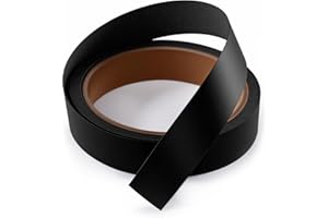 FAKILO Melamine Edge Banding Black 3/4 inch x 10 ft Veneer Edging Easy Application Iron on Edge Banding Tape for Cabinet Plywood Repairs Furniture Restoration