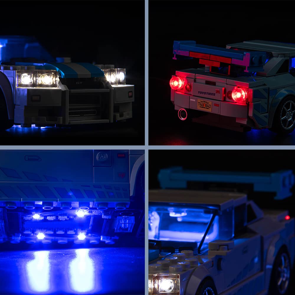 Licht-Kit Kompatibel mit Lego 76917 Speed Champions Nissan Skyline GT-R (Kein Lego-Modell), Led Beleuchtungs Set Compatible with Lego Nissan Skyline GT-R Kreative Spielzeuglichter 3