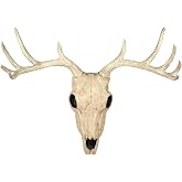 Crazy Bonez 10 Point Buck Deer Skull Hanging Wall Decor, 21.5" Wide | Faux Taxidermy, Hanging, Living Room, Halloween Decor
