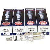 NGK 2668 Iridium IX Spark plug BKR8EIX (4 Pack) | Replaces 3159 3282 3308 5311 5314 IK24 IQ24 K24PRZU Q24PRZ-U K24PR-U11 1007 QC59YC 4053. 40k-60k mileage rated.
