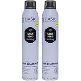 HASK Chia Seed Volumizing Dry Shampoo Kits for all hair types, aluminum free, no sulfates, parabens, phthalates, gluten or artificial colors (6.5oz-Qty2)