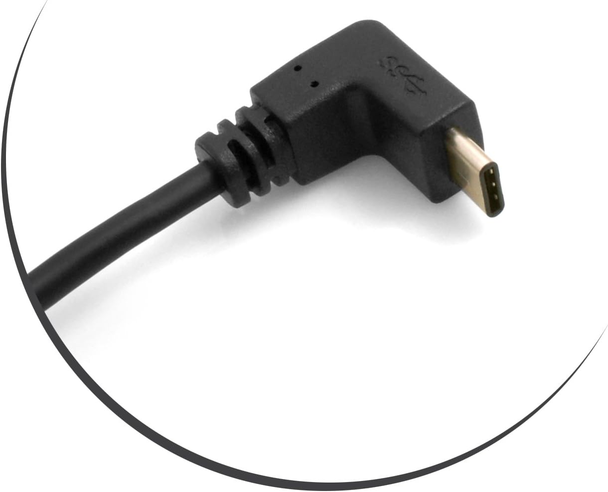 System-S USB 3.1 Type C to USB 3.0 Type A Charging Cable Up and Down Angled 90° Right Angled Adapter 98cm - Image 4