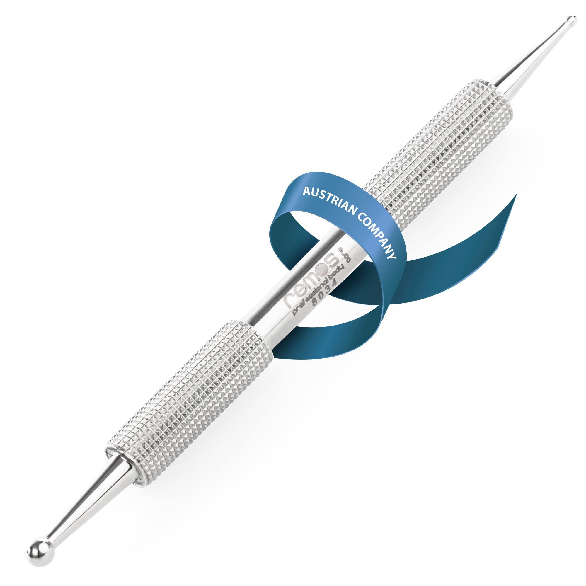 REMOS Acupressure & Meridian Pen - Stainless Steel - 10 cm Ball-Ø 1.5/3.5 mm