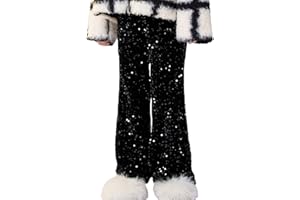 WELAKEN Sequin Casual Pants for Girls with Lining Kids & Little Girl's Sparkling Trousers