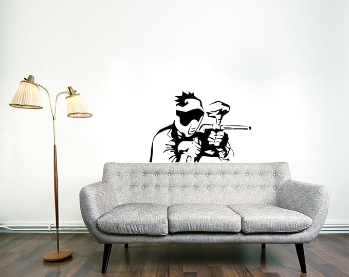 Paintball Gun Wall Decal Paintball Decals Sports
