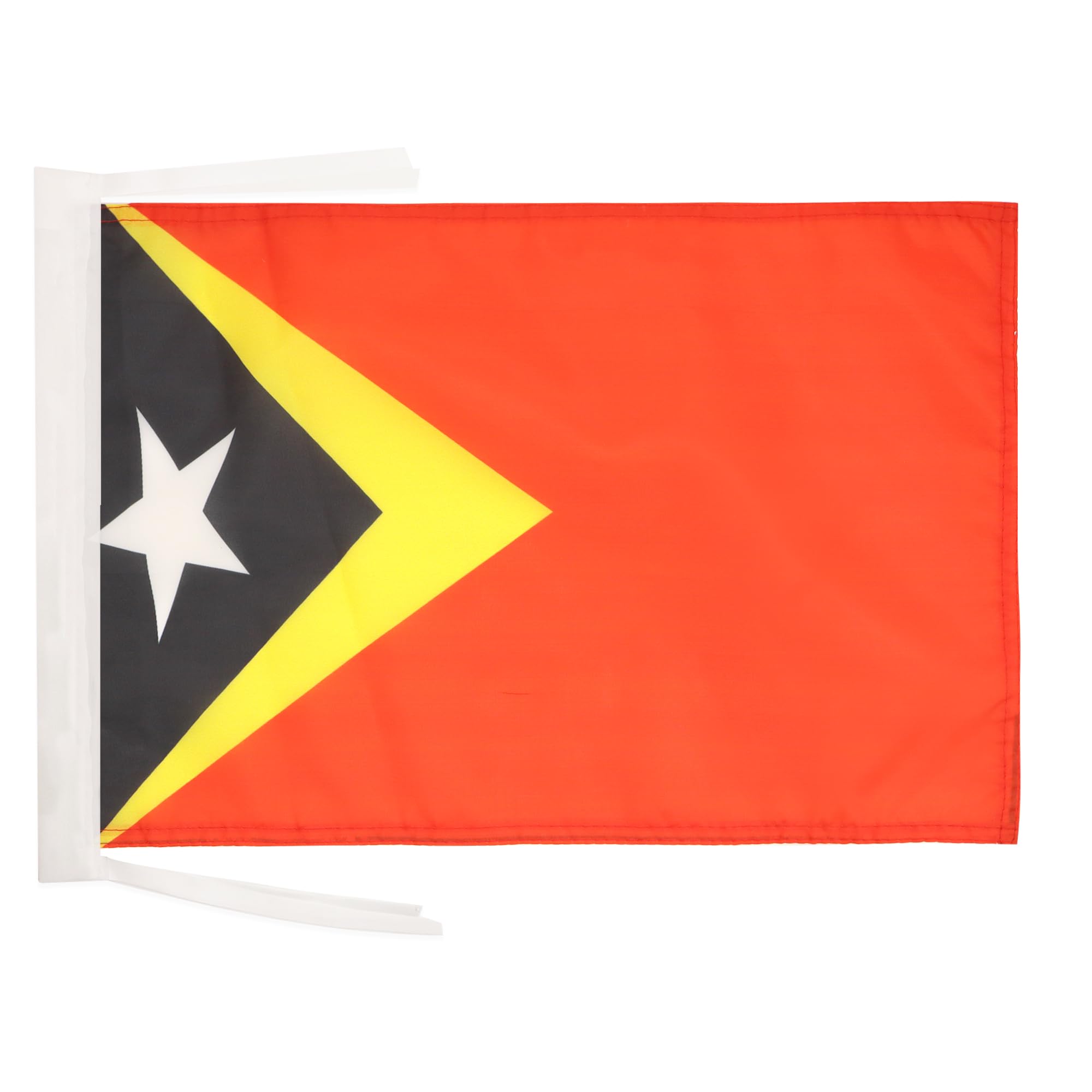 AZ FLAG - East Timor Flag - 18'' x 12'' - 100% Polyester East Timorese Small Banner with Two Cords - Fade Resistant - Vivid Colors - 18x12 in - 45x30 Cm — image 1