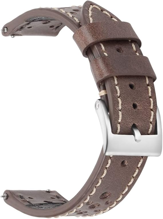 Amazon Eache 本革腕時計バンド メンズ クイックリリースレザー腕時計ストラップ イタリアレザーレーシングウォッチバンド 多くの色とサイズ mm ブラウン 時計バンド 腕時計 通販