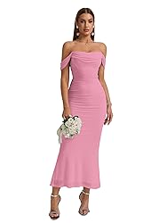 KUTUMAI Off The Shoulder Maxi Long Dress Corset