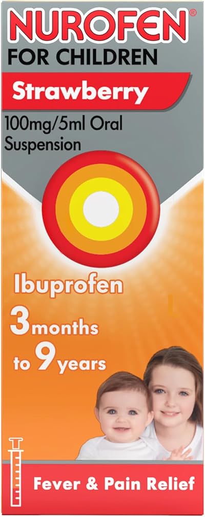 Nurofen for Children Strawberry 100 ml Ibuprofen 3 Months-9 Years