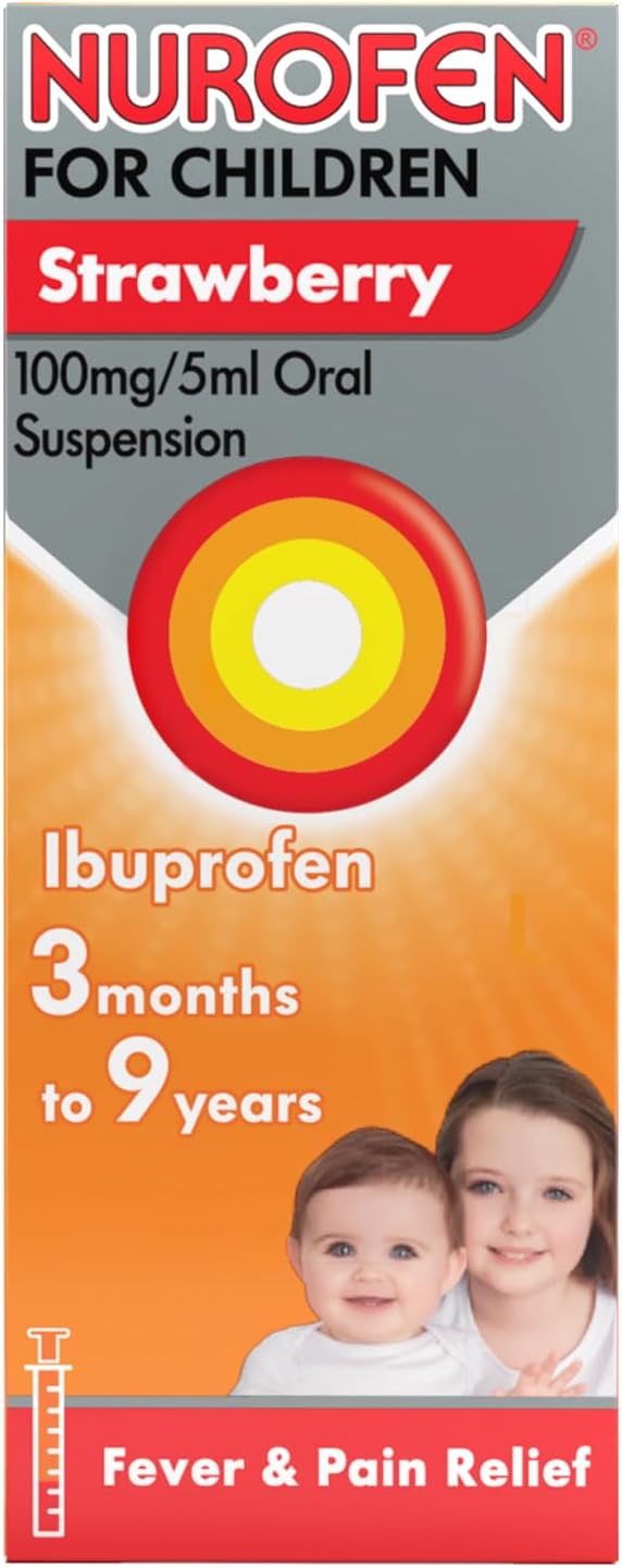 Nurofen for Children Strawberry 100 ml Ibuprofen 3 Months-9 Years