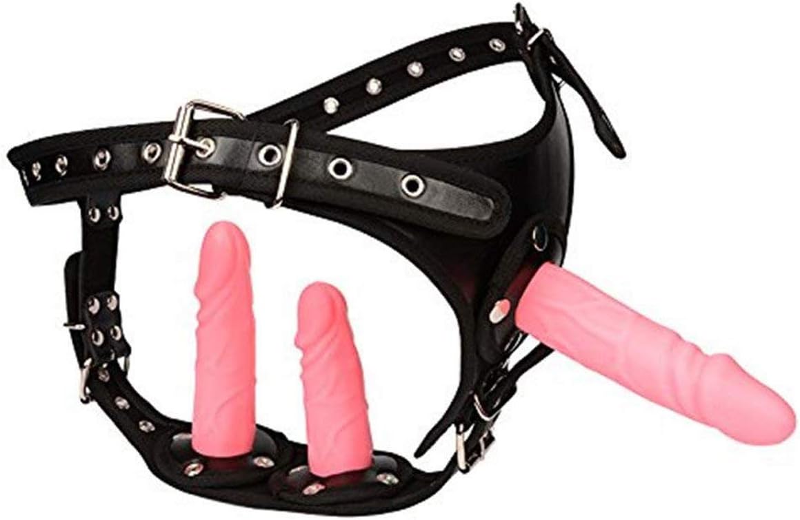 Waist Strápon for Couples with 3 Heads (Red)