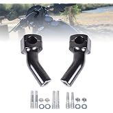 Goldfire 4" Harley Pullback Handlebar Risers Clamp for 1" Handlebar, Universal Fit for Shadow 750 Vulcan 900 Road Star XV1700 Harley Dyna Sportster Softail, 4 Inches Motorcycle Riser Kit (Black)
