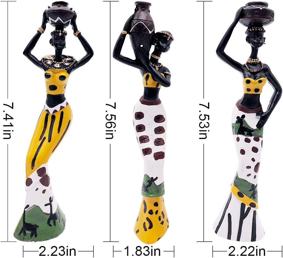 MonLiya 3 Pack African Sculpture with Adhesive Tape - Image 3