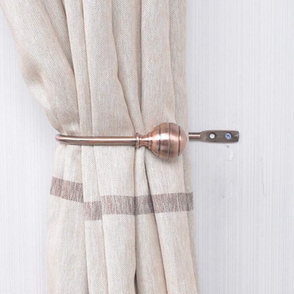 CAVIVI Curtain Holdbacks Ball Curtain Tie Backs U Shaped Metal Curtain Holdbacks Wall Mounted