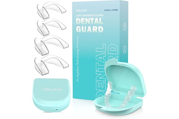 Litlcutie Mouth Guard for Grinding Teeth at Night,Night Guards for Teeth Grinding,Teeth Grinding Mouth Guard for Sleep,4 Pack
