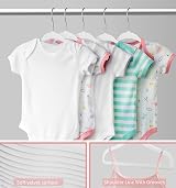MangoKit Non-Slip Velvet Baby Hangers 28cm 15 Pack White 360° Hook view 4