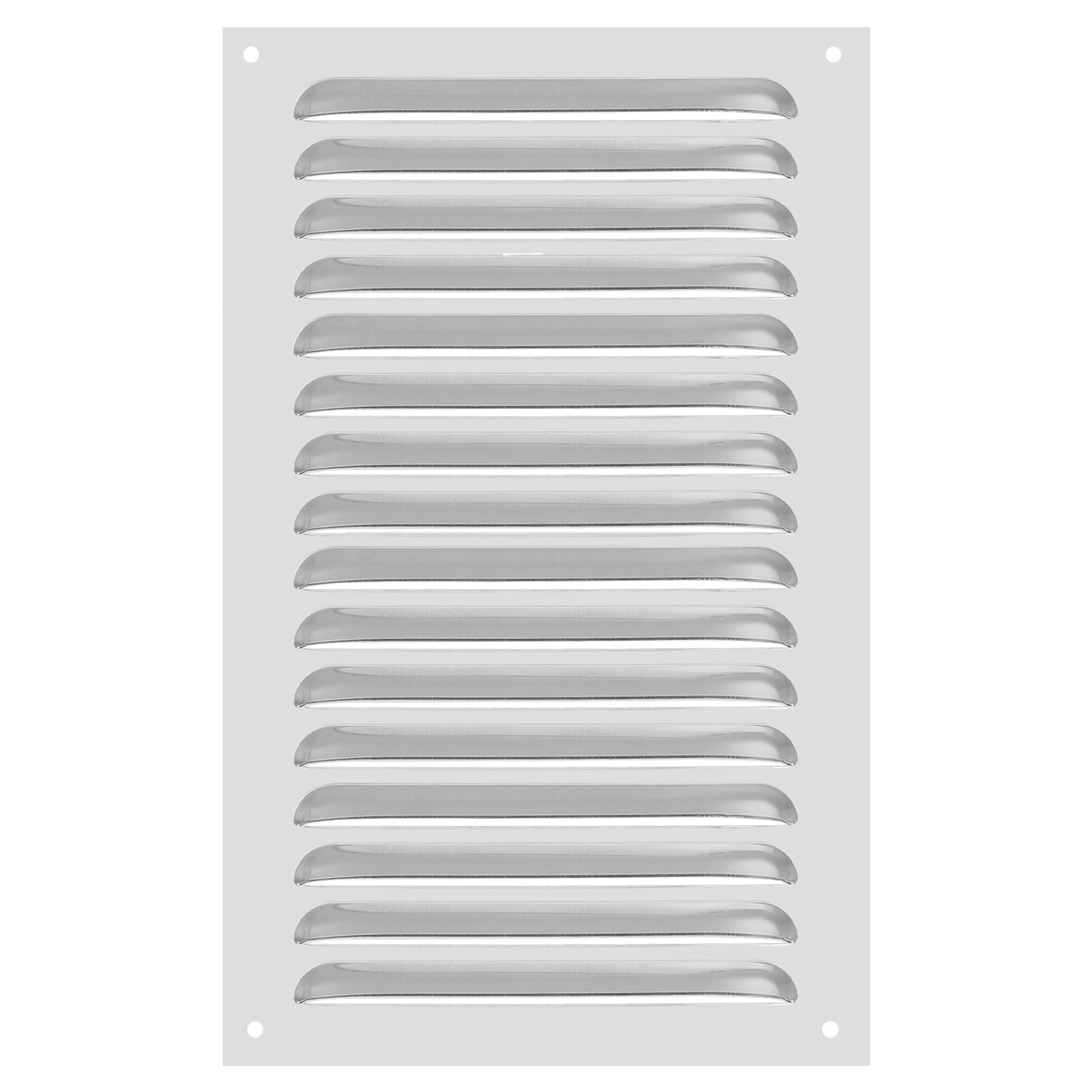 PATIKIL 10 x 16 Inch Aluminum Vent Cover, Screen Air Grille Ventilation Cover HVAC Louvered Grill for Home Kitchen Fireplace Bathroom Wall Ceiling, Silver Tone