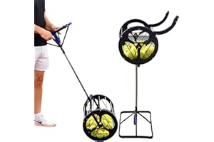 Lamiaraga Multi-Functional Tennis Ball Picker with 36 – Tennis Ball Storage Basket & Ball Launcher, Ideal for Beginners, Holds 80 Balls, Quick Setup