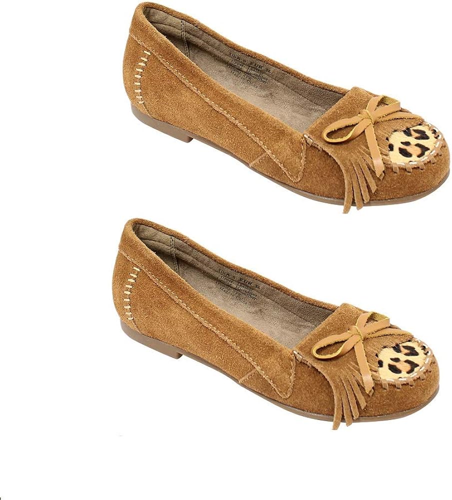 leopard moccasins with fringe