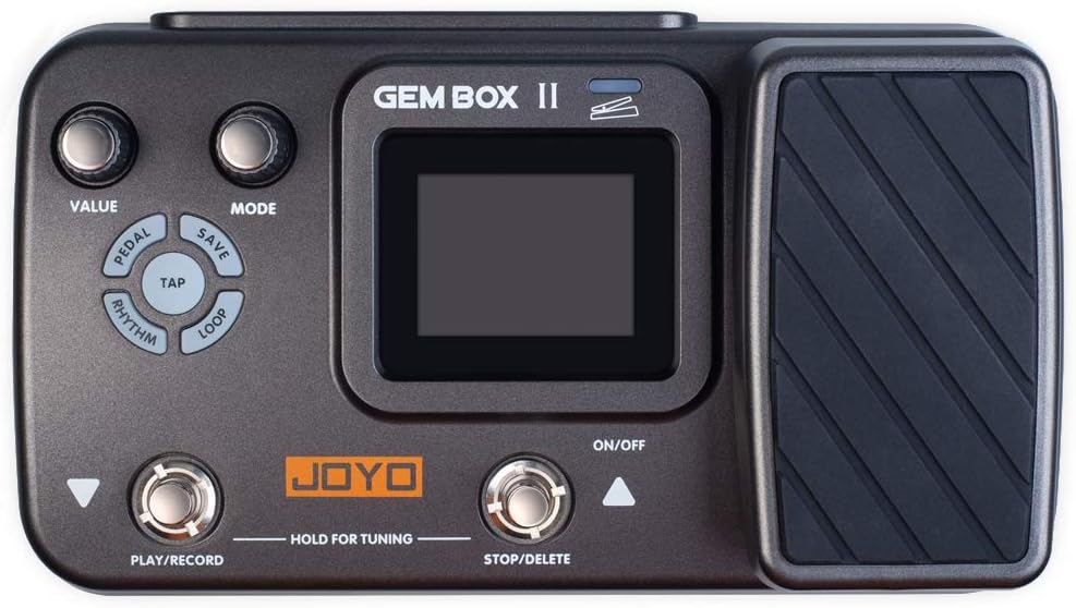 JOYO Multi Effect Processor AMP Pedal Effect with 23 Distortion Pedal Effects & 7 Amp Modeling & Tap Tempo & Looper & Metronome Rhythms, GEM BOX II