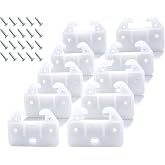 FDXGYH 10 Pcs Plastic Drawer Guides Drawer Track Guides Drawer Rail [White] | for Dressers Hutches and Drawer Systems