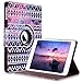 ULAK iPad Air Case, Multi-Angle Rotating Stand Protective Case Cover for Apple iPad Air (2013 Release) with Automatic Wake/Sleep Function (Tribal-Colorful)