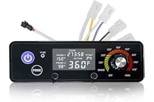 SQUIRREL WOOD ARTWARE Upgraded Digital W/LCD Display Control Board Replacement Parts AC03P9, PB1100PS1-A003 for Pit Boss Pellet Grill Smokers PB440D2/PB1150G/PB850G/PB550G/PB820/Pro1100 Controller