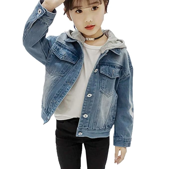 Amazon 美しいです デニムジャケット ガールズ スプリングコート