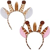 Kirei Sui 2-Piece Giraffe Ears Headband for Adults Cute & Soft Costume Halloween Christmas Party Accessories