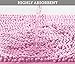 LuxUrux Pink Bathroom Rugs Luxury Chenille 2-Piece Bath Mat Set, Soft Plush Anti-Slip Bath Rug +Toilet Mat.1'' Microfiber Shaggy Carpet, Super Absorbent