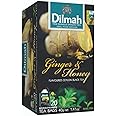 Dilmah Ginger and Honey Flavored Ceylon Black Tea - 20 Tea Bags - Sri Lanka Ceylon Dilmah Ginger Honey Tea Real Tea