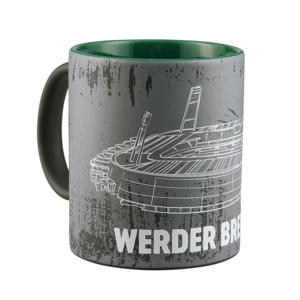 Trade Con GmbH SV Werder Bremen Soft Touch Ceramic Mug, 0.3L, Green, 1 Stück (1er Pack)