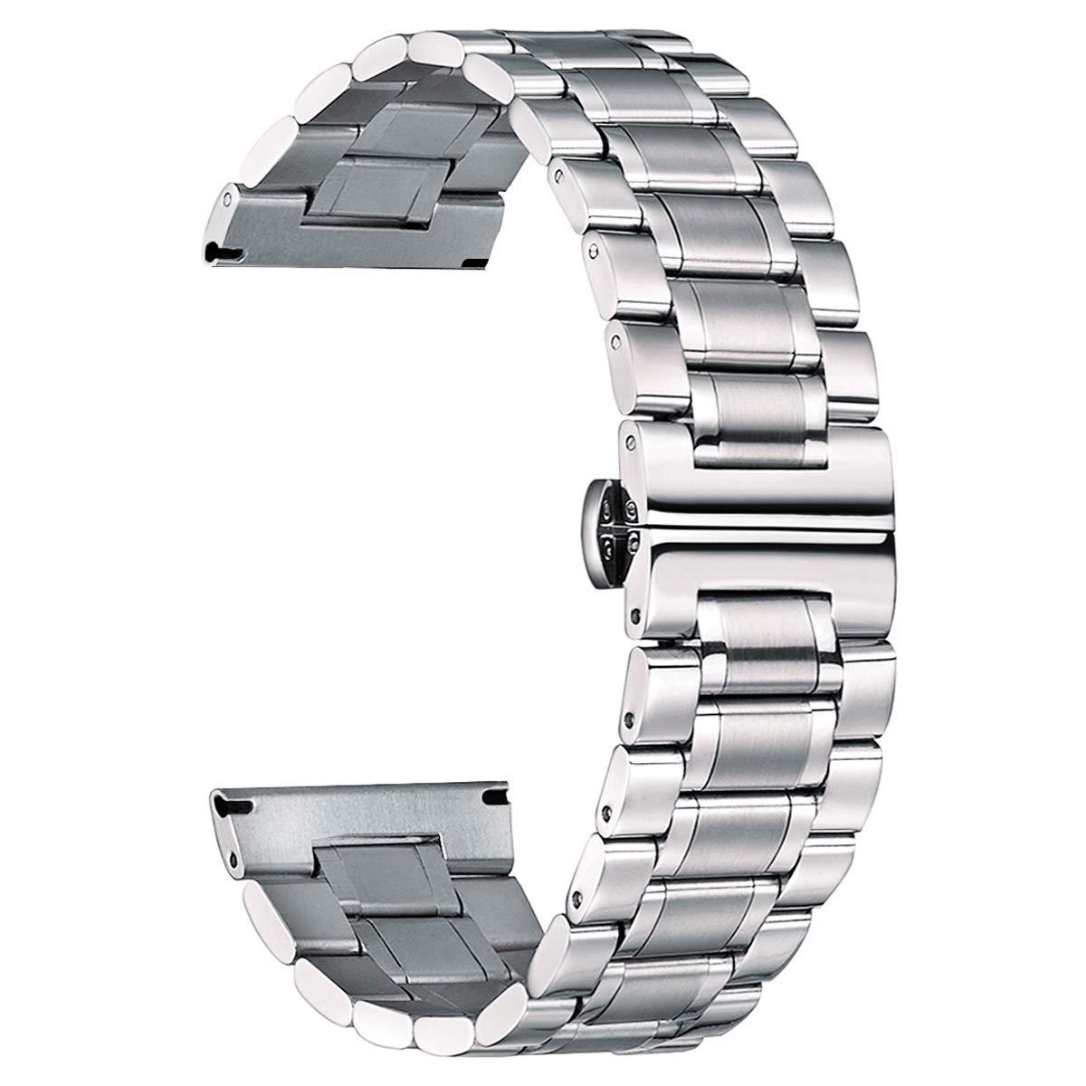 Highend 23mm Watch Band Silver Metal Watch Bands 23