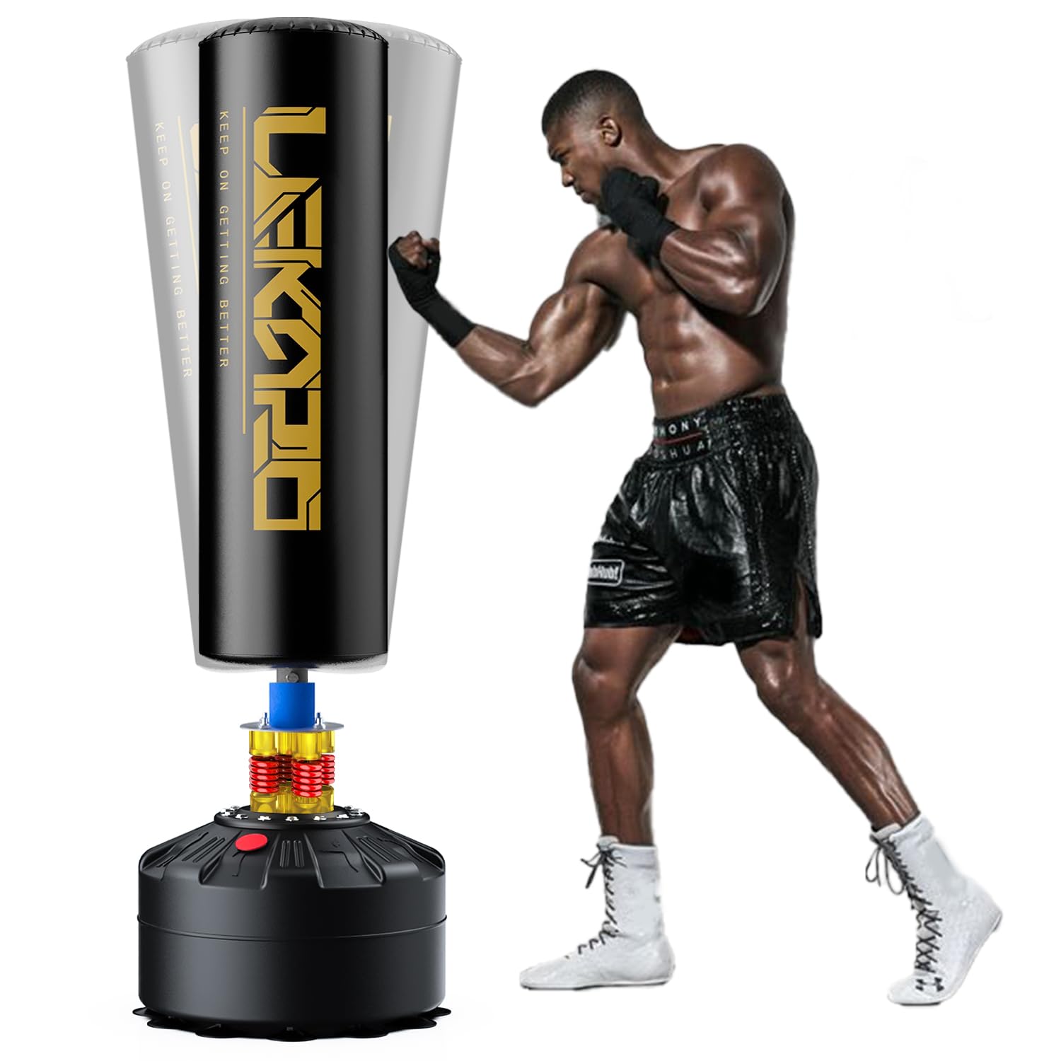 Kickboxing Bag Standing Punching Bag With Gloves Boxing Kickboxing