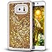 Samsung Galaxy S7 Edge case,Crosstree Liquid, Appmax Cool Quicksand Moving Stars Bling Glitter Floating Dynamic Flowing Case Liquid Cover for galaxy s7 edge. (Star Gold)