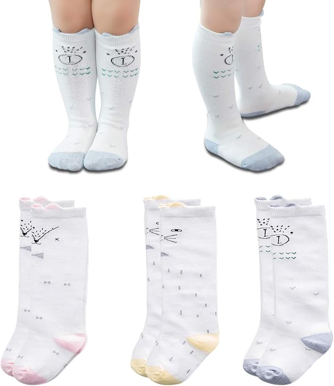 baby white knee high socks