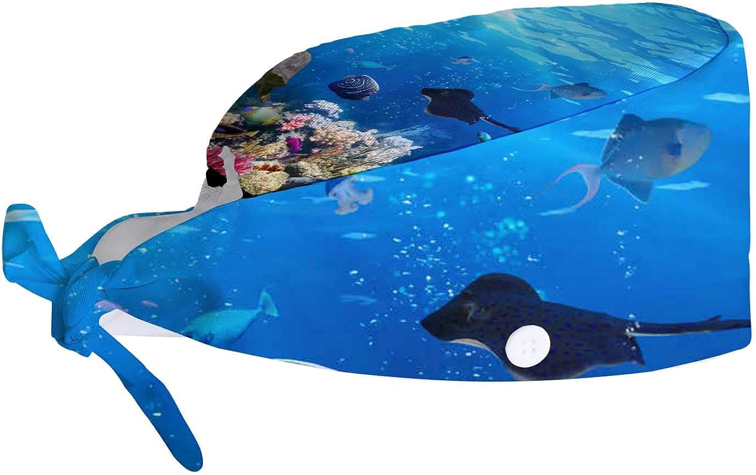 U Life Ocean Sea Fish Coral Blue Working Cap Hat