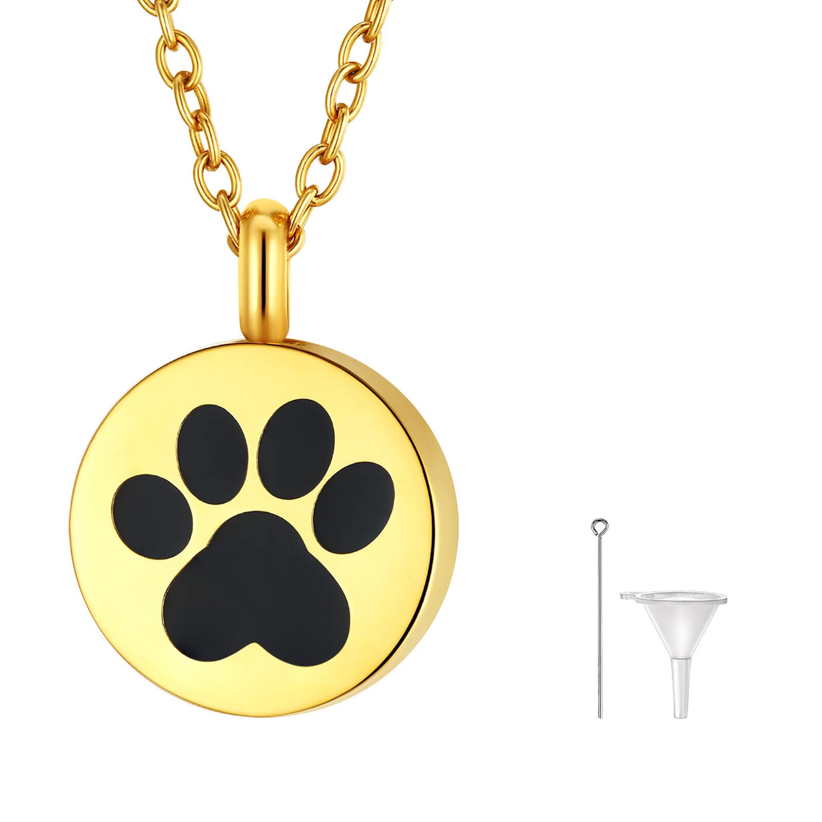 FindChic Dog Ashes Necklace Pet Necklace for Ashes Dog Memorial Jewelry Cremation Urn Chain
