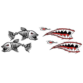MagiDeal 4 Stück Sticker Aufkleber Kajak, Kanu, Fischerboot, Schlauchboot, Autoaufkleber Bootsaufkleber