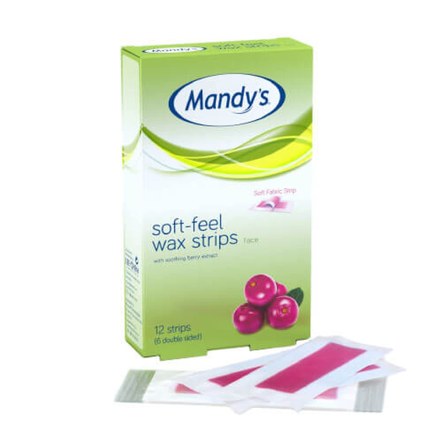 Mandy’s Soft Feel Wax Strips for Face – Hair Removal Facial Waxing Strips – 6 Double Sided Fabric Strips