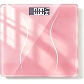 UDeuxff Scale for Body Weight,Body Scale,Max:400LB/180KG (Pink 1) | Digital Bathroom Scale, Weight Scales for People